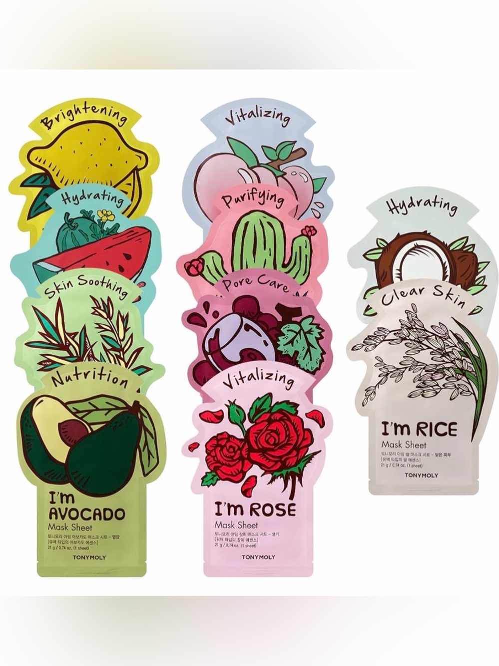 Korean Sheet Mask Gift Set 10 pk I’m…..